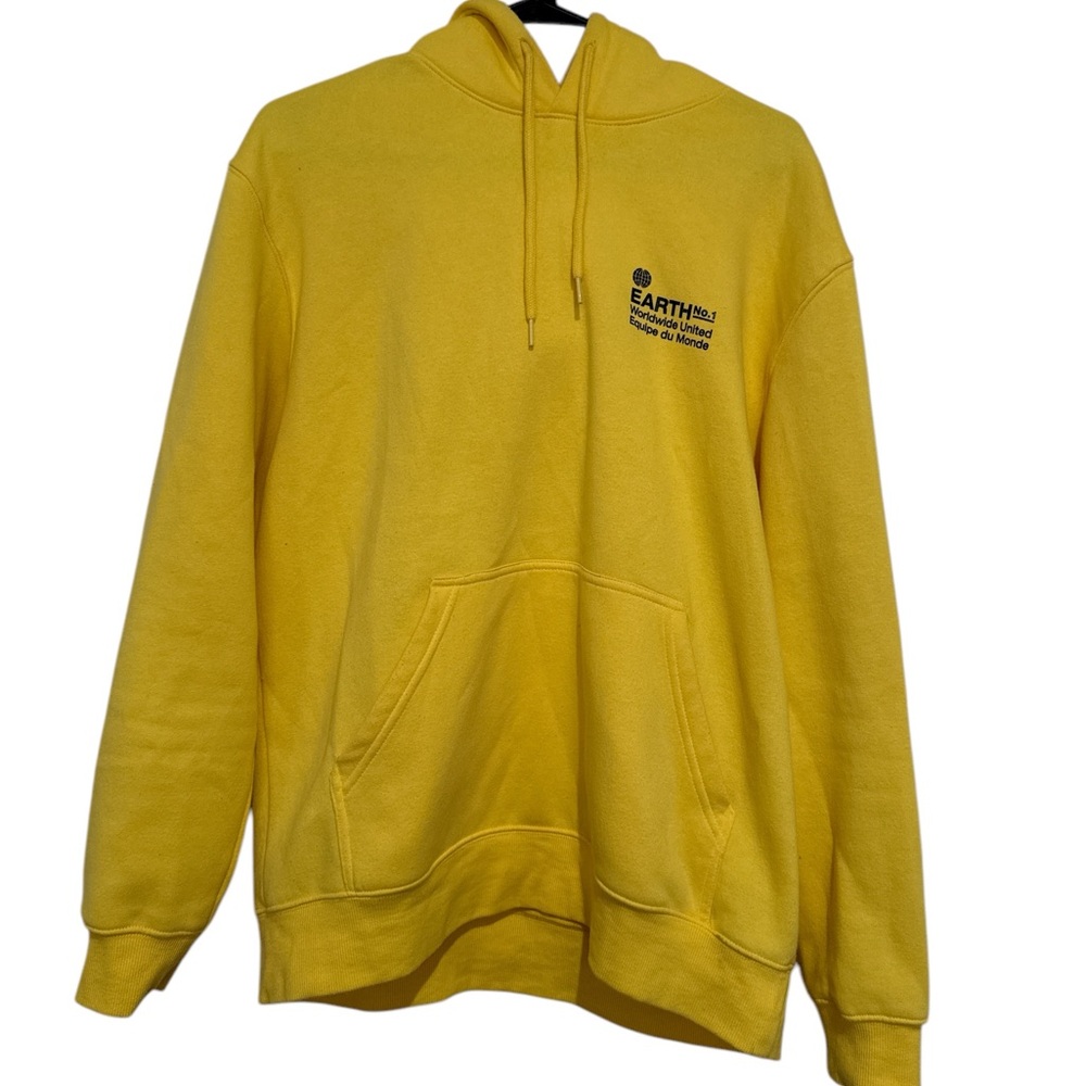 H&M Yellow Pullover Hoodie Sweatshirt
